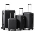 Non - TSA customs lock 4 - in - 1 PP trolley case, 16in, 20in, 24in, 28in, PP, black - Task & Tether