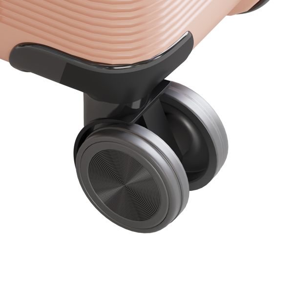 Non - TSA customs lock single 28 - inch PP trolley case, 28in PP rose gold - Task & Tether