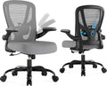 Adjustable Ergonomic Mesh Desk Chair with Lumbar Support - Gray - Task & Tether
