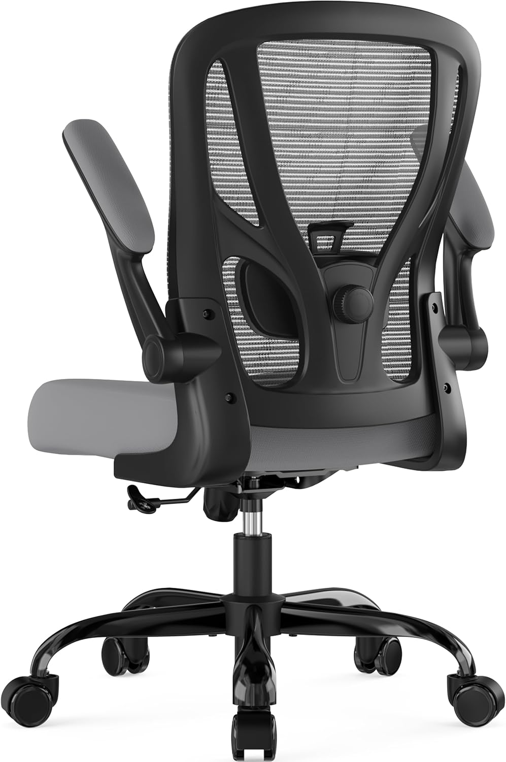 Adjustable Ergonomic Mesh Desk Chair with Lumbar Support - Gray - Task & Tether