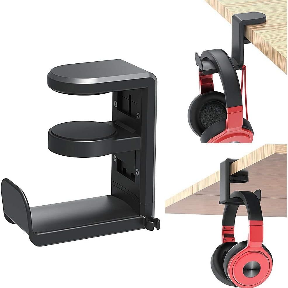 Adjustable PC Gaming Headset Stand with Rotating Arm Mount - Task & Tether