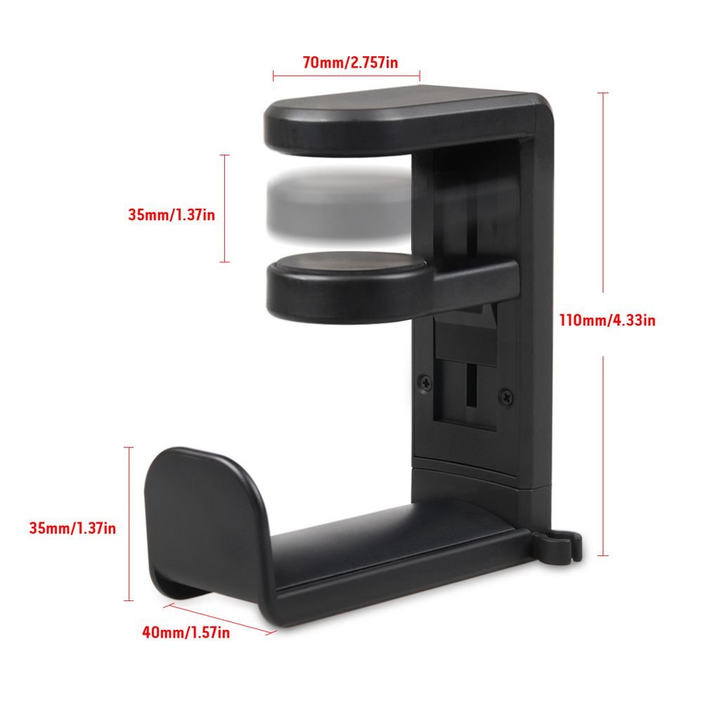 Adjustable PC Gaming Headset Stand with Rotating Arm Mount - Task & Tether