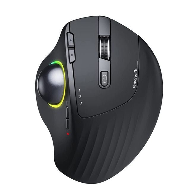 RGB Wireless Bluetooth Rechargeable Gaming Trackball Mouse - 2022 - Task & Tether