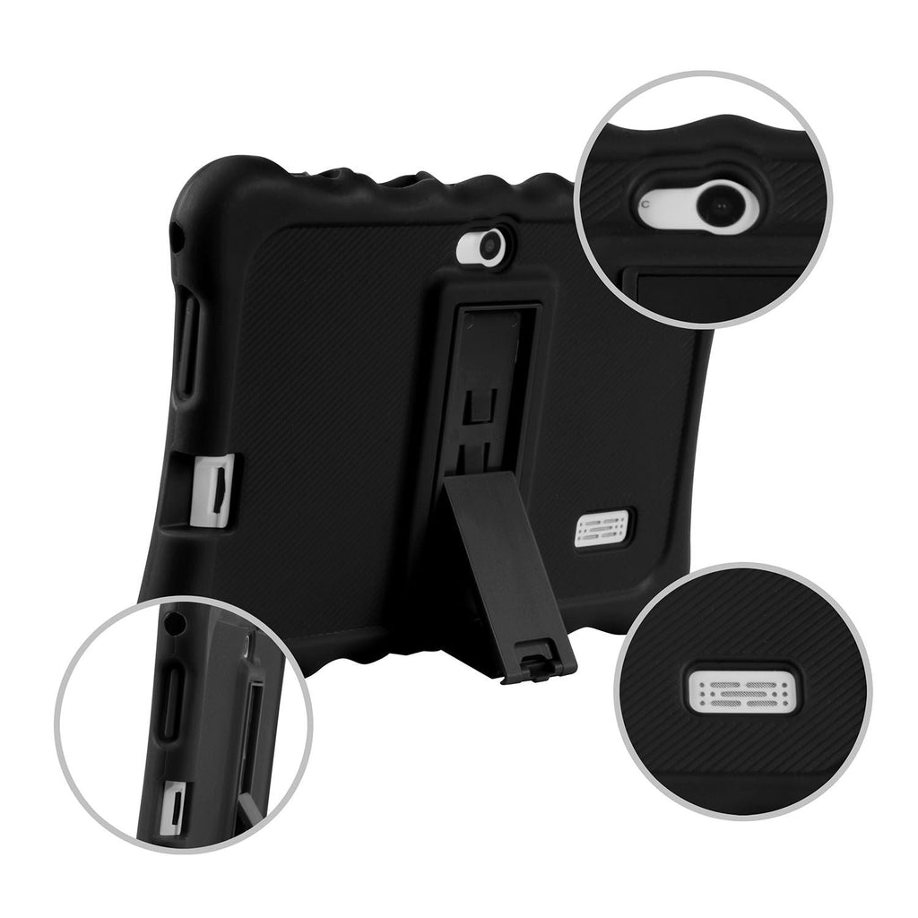 Shock - resistant Silicone Snap - on Case with Stand for 7' Tablets - Task & Tether