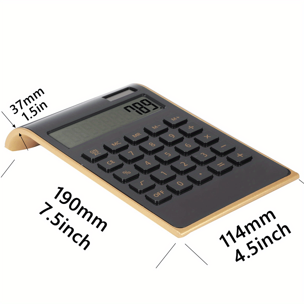 Slim Solar Calculator: Perfect for Students and Office Supplies! - Task & Tether