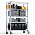 5-Tier Steel Utility Shelving with Wheels for Home & Office, 1750 LBS Capacity - Task & Tether