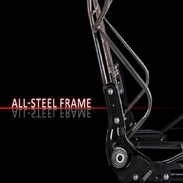 Orange PU Leather Gaming Chair with Footrest - Comfortable 360° Swivel Gamer Chair for Heavy Adults - Task & Tether