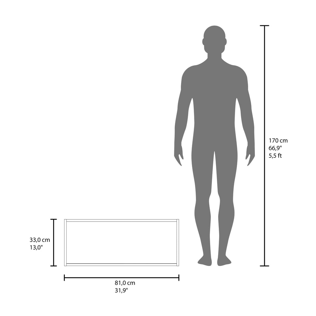 Wall Cabinet 13" H, 2 Sliding doors, 1 Shelf, Black - Task & Tether