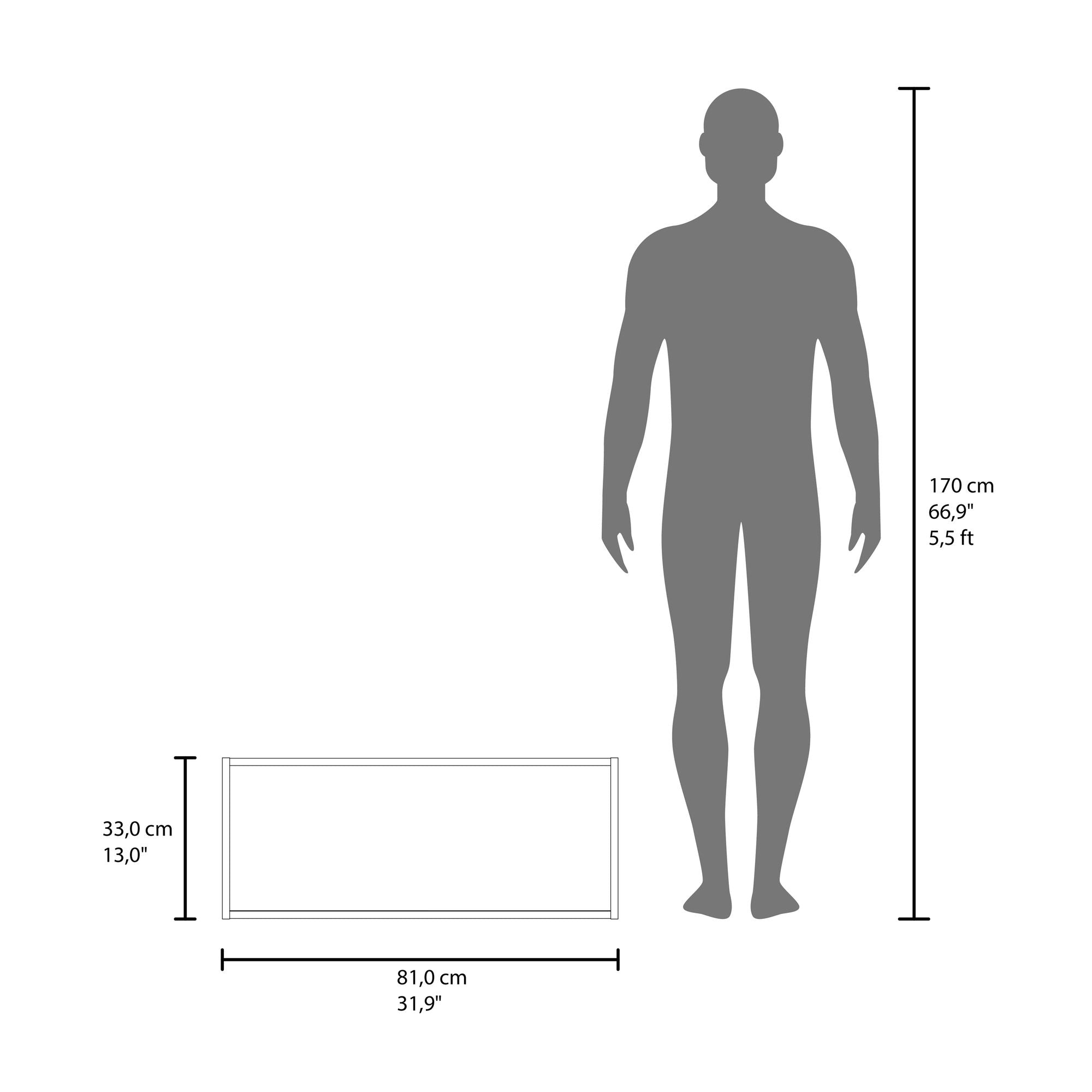 Wall Cabinet 13" H, 2 Sliding doors, 1 Shelf, Black - Task & Tether