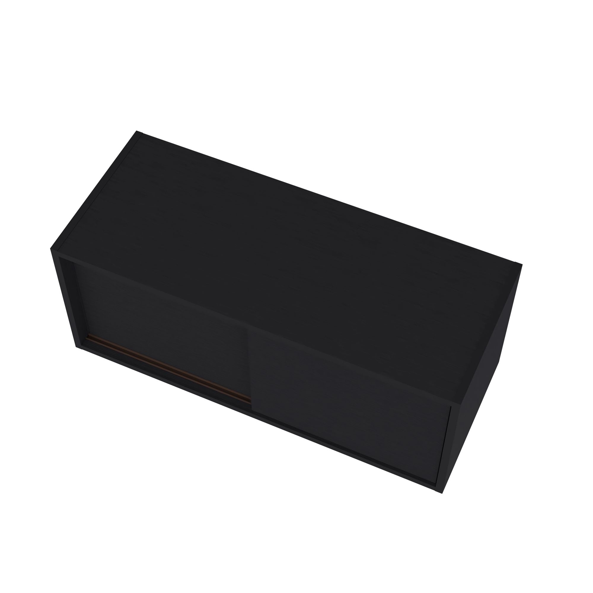 Wall Cabinet 13" H, 2 Sliding doors, 1 Shelf, Black - Task & Tether